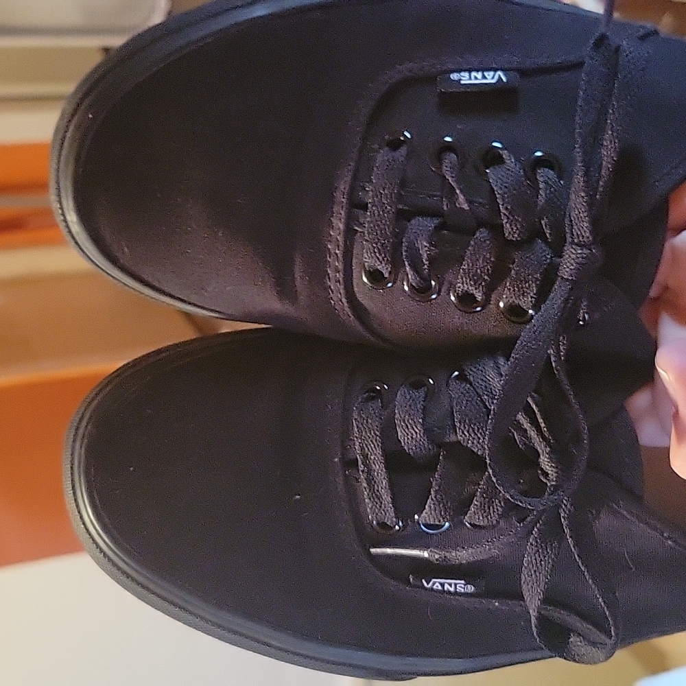 Vans. Unisex. All black good condition